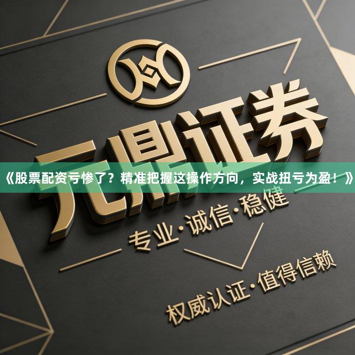 《股票配资亏惨了？精准把握这操作方向，实战扭亏为盈！》