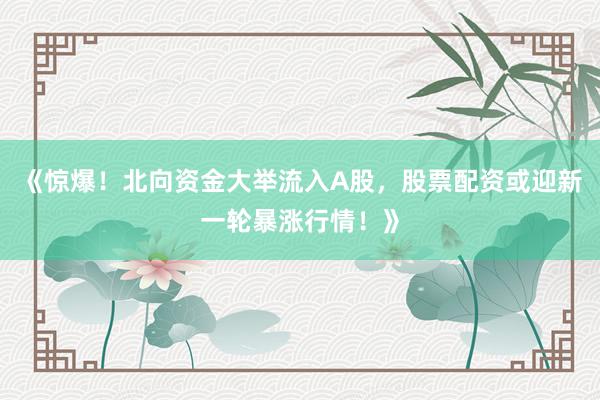 《惊爆！北向资金大举流入A股，股票配资或迎新一轮暴涨行情！》